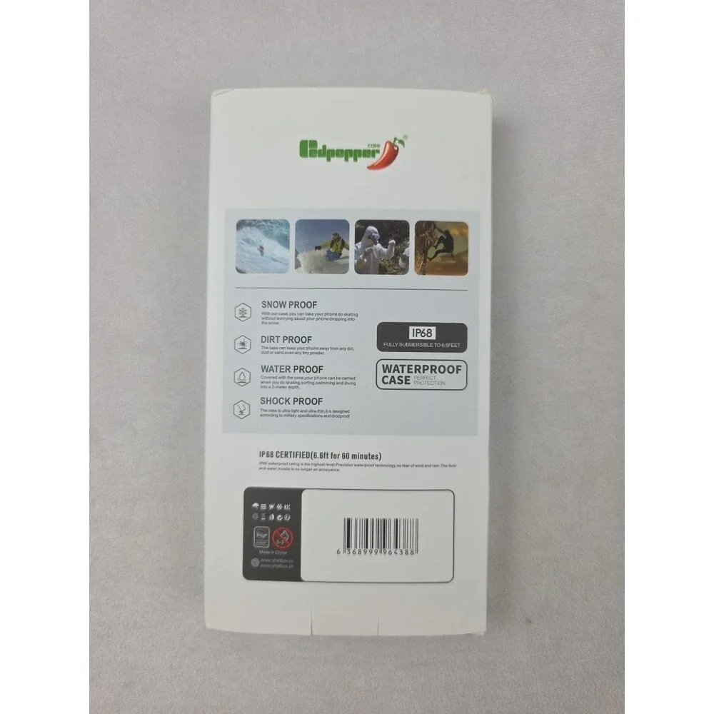 Samsung 8+ Plus Redpepper Waterproof Case Black Snow, Dirt,‎ Shock Proof